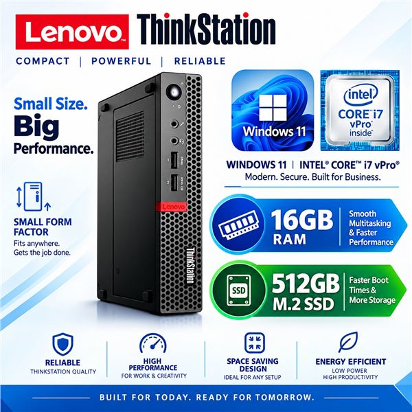 POWERFUL LENOVO THINKSTATION P320 TINY MINI PC
