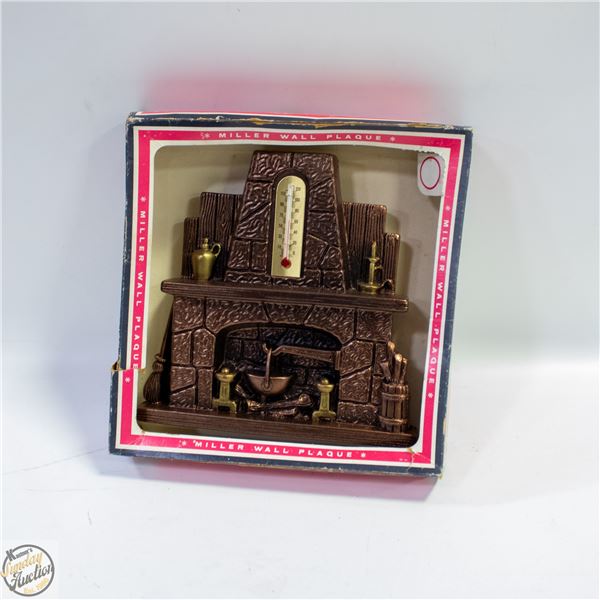 VINTAGE MILLER FIREPLACE CHALKWARE