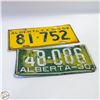 Image 1 : ESTATE (X2) VINTAGE ALBERTA LICENSE