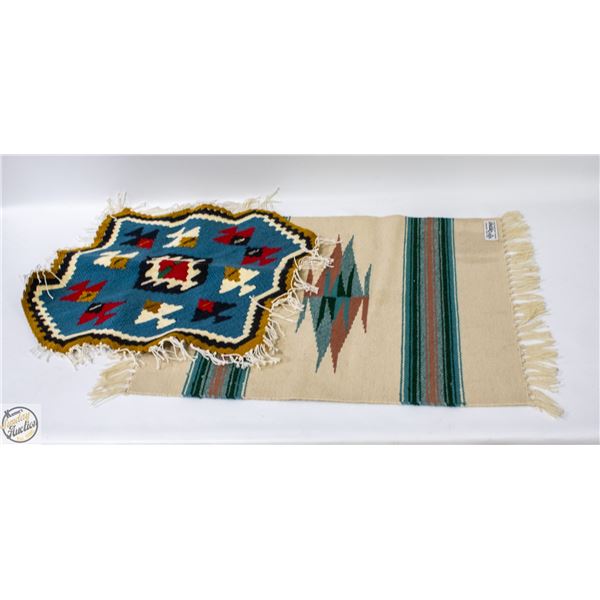 VINTAGE S WESTERN SMALL WOOL RUGS