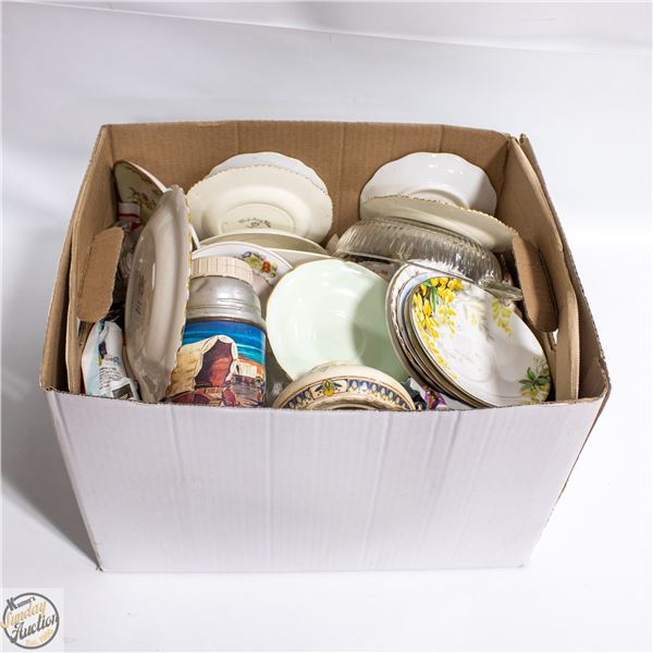 LOT OF ESTATE CHINA, GLASS AND MORE