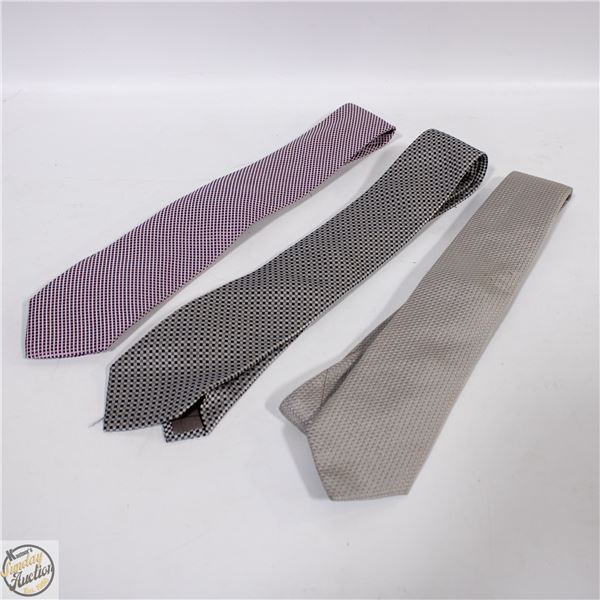 3 MEN'S SILK TIES - PIERRE CARDIN & TWO HUGO