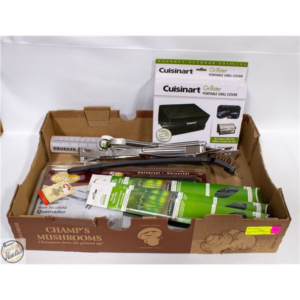 FLAT OF BBQ ACCESSORIES ALL NEW