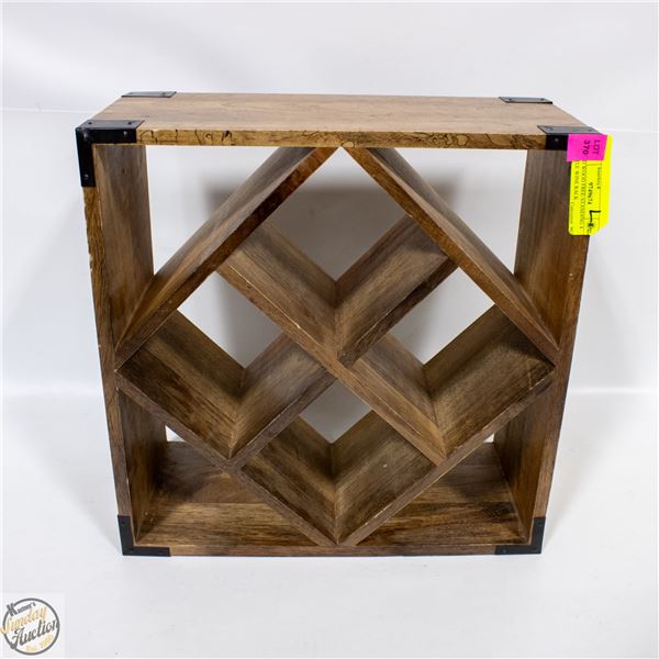 SOLID WOOD FREE-STANDING 4 BOTTLE WINE RACK