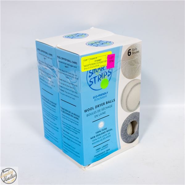 SMART STRIPS LAUNDRY DRYER BALLS 2PACK NEW