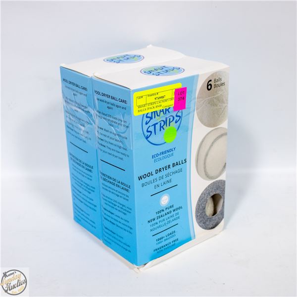SMART STRIPS LAUNDRY DRYER BALLS 2PACK NEW