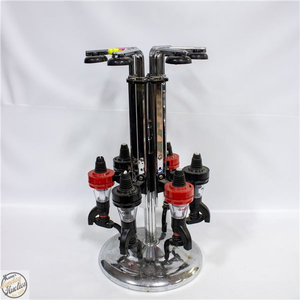 OGGI 4 BOTTLE SHOT REVOLVING LIQUOR DISPENSER