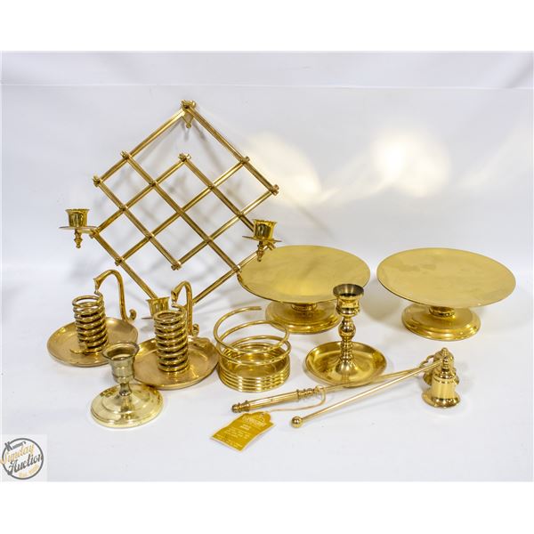 LOT CANDLECRAFT COLLECTION BRASS DECOR