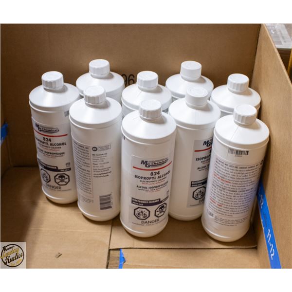 BOX WITH 9 BOTTLES OF ISO ELECTRONICS CLEANER