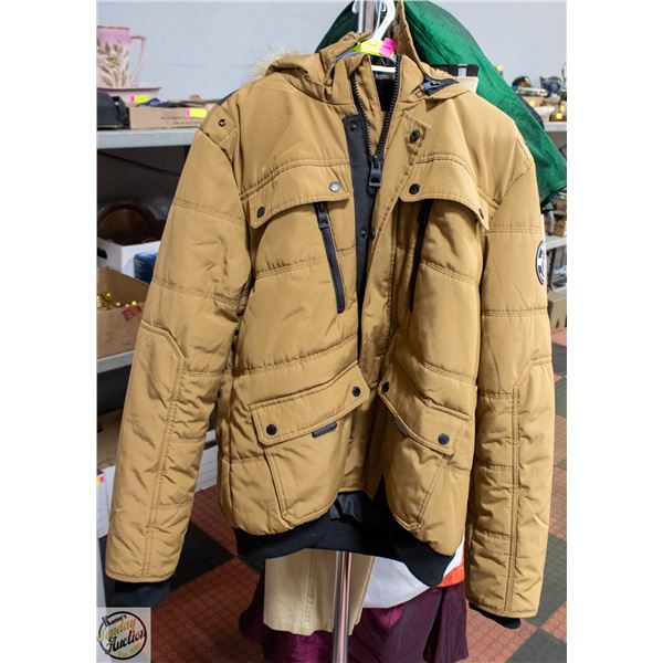 GUESS WINTER BROWN BOMBER JACKET SIZE LARGE