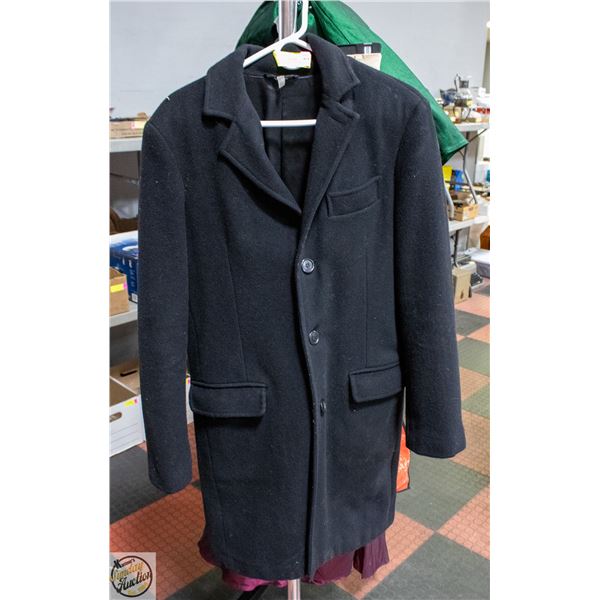 LE CHATEAU MENS XS WOOL BLEND JACK SILK INSERT