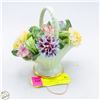 Image 1 : VINTAGE ADDERLEY FLORAL BONE CHINA DISPLAY MADE