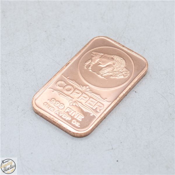 1 OZ COPPER BAR