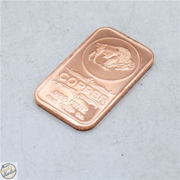 1 OZ COPPER BAR