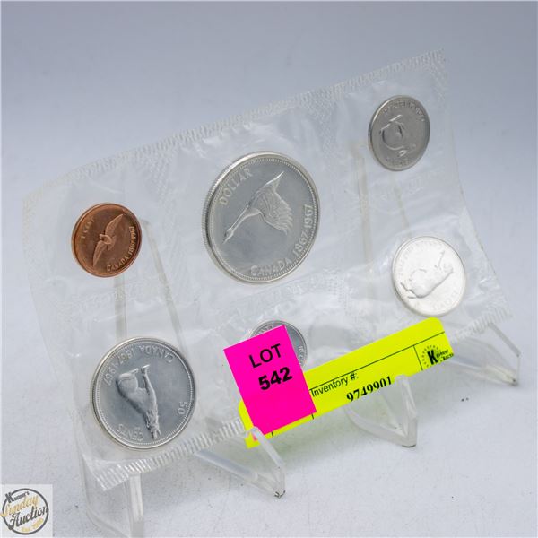 #5257- 1967 PROOF LIKE 6 COIN SET IN ROYAL CANADIA