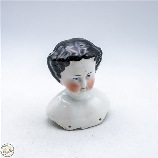ANTIQUE PORCELAIN DOLL SHOULDER HEAD BUST 19TH