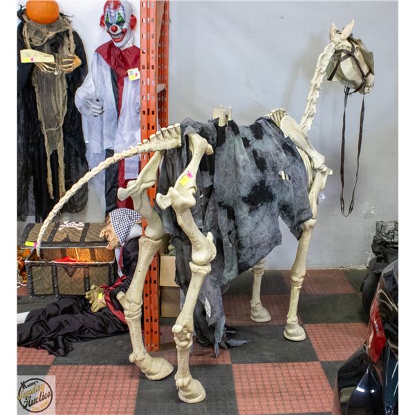 SKELETON HORSE HALLOWEEN DECOR 92" X 74"