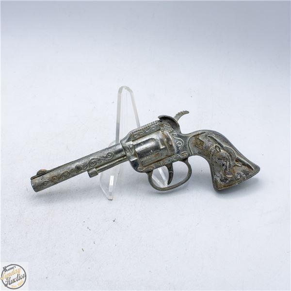 VINTAGE TEXAS H REVOLVER CAPGUN, WORKS