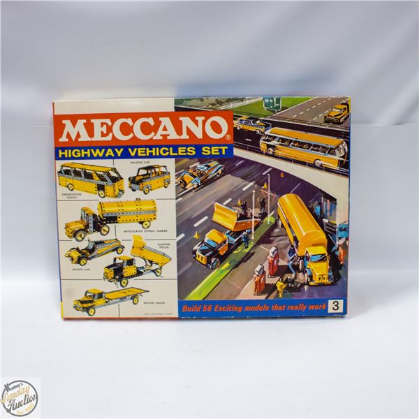 INCOMPLETE 1960S MECCANO HIGHWAY VEHICLES #3 SET