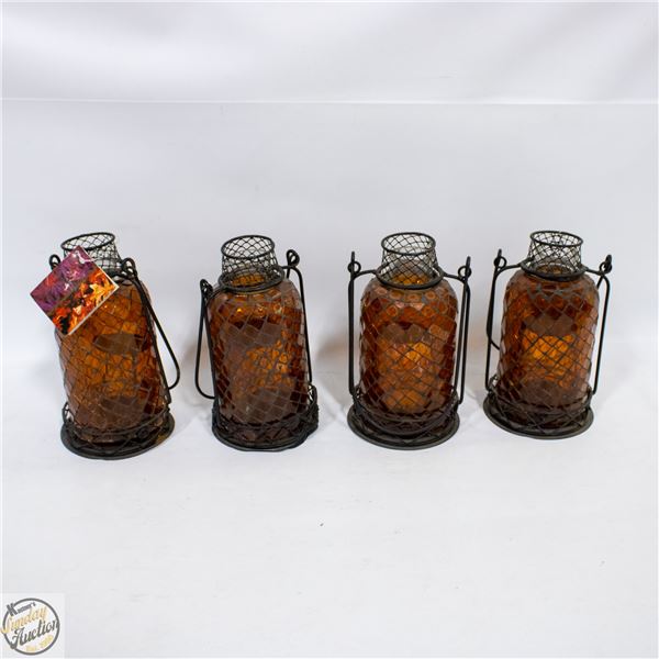 FOUR DECOR LANTERNS