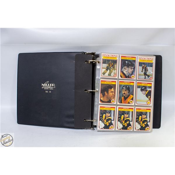 BINDER OF VINTAGE HOCKEY CARDS