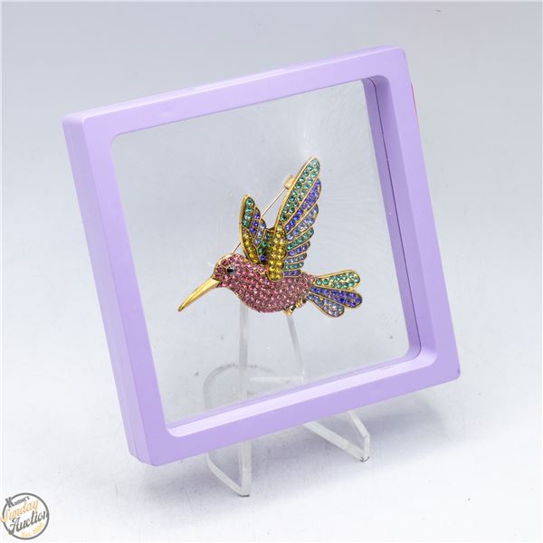 NEW LARGE HUMMING BIRD FULL ENCRUSTED