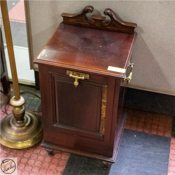 ANTIQUE COAL HOD (SCUTTLE BOX) 15" X 13" X 27"