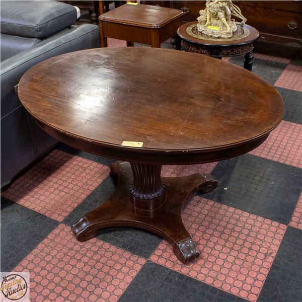 OVAL WOODEN TABLE 44" X 32" X 27"
