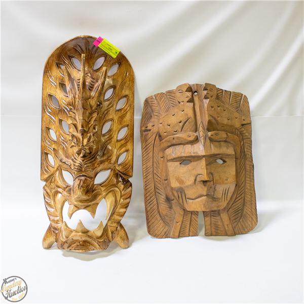 VINTAGE PHILIPEAN WOOD MASK MADE OF MAHOGANY