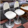 Image 1 : PAIR OF VINYL DINER STOOLS