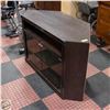 Image 1 : DARK WOOD MEDIA CONSOLE WITH GLASS CABINET
