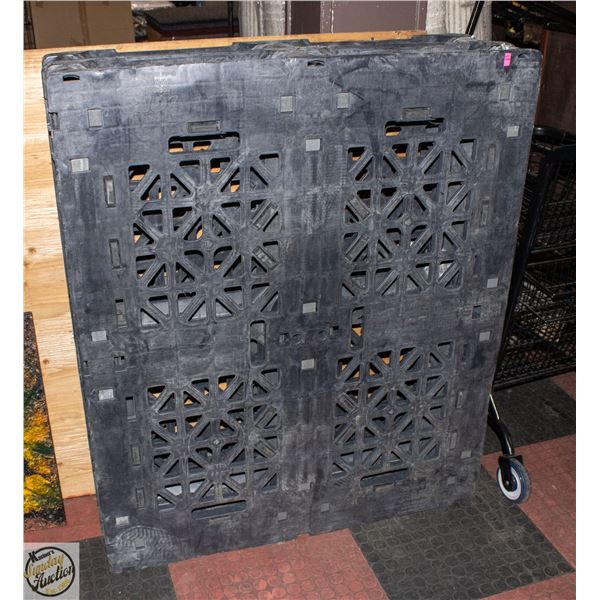 LOT OF 2 HEAVY DUTY PLASTIC PALLETS