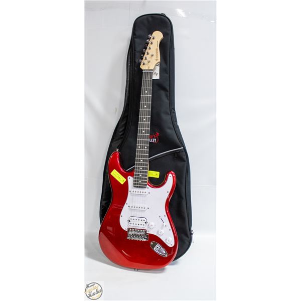 DONNER STRAT STYLE RED WITH SOFT CASE