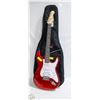 Image 1 : DONNER STRAT STYLE RED WITH SOFT CASE