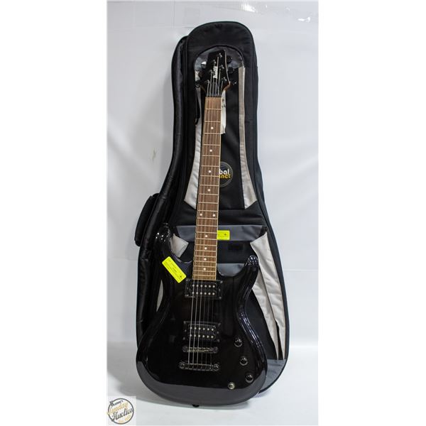 IBANEY STRAT STYLE BLACK WITH SOFT CASE