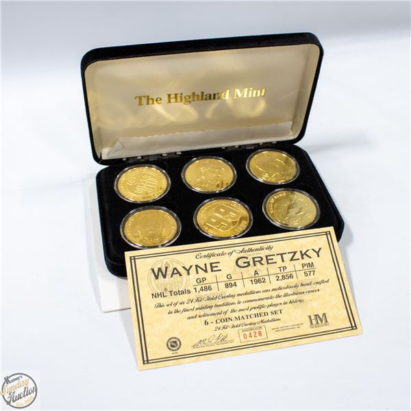 24K GOLD PLATED WAYNE GRETZKY HOCKEY