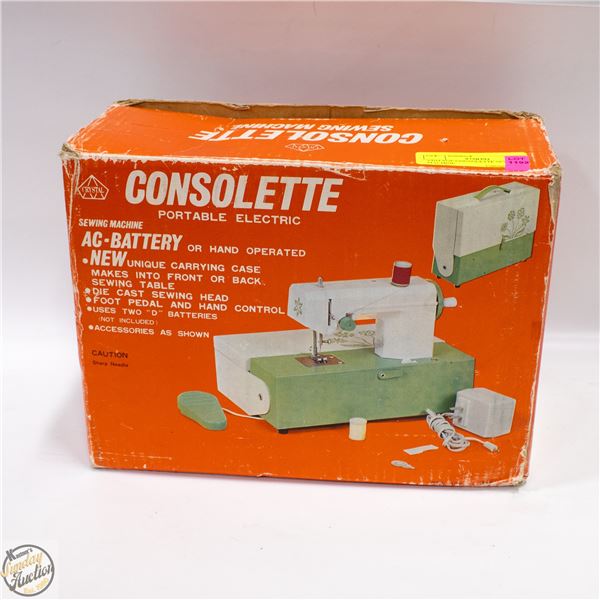 VINTAGE CONSOLETTE SEWING MACHINE
