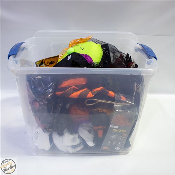 SMALL TOTE OF HALLOWEEN DECOR