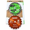 Image 1 : NEW 2 CIRCULAR SAW BLADES EAB + RIDGID 6-1/2"