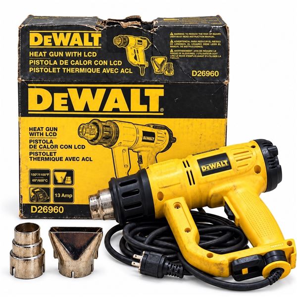 DEWALT D26960 HEAT GUN LCD + 2 NOZZLES