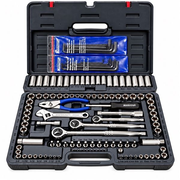 MASTERCRAFT MECHANIC'S TOOL SET + 2 HEX KEY SETS