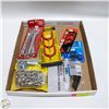 Image 1 : LOT OF NEW TOOLS AND HARDWARE INCLUDES TARP