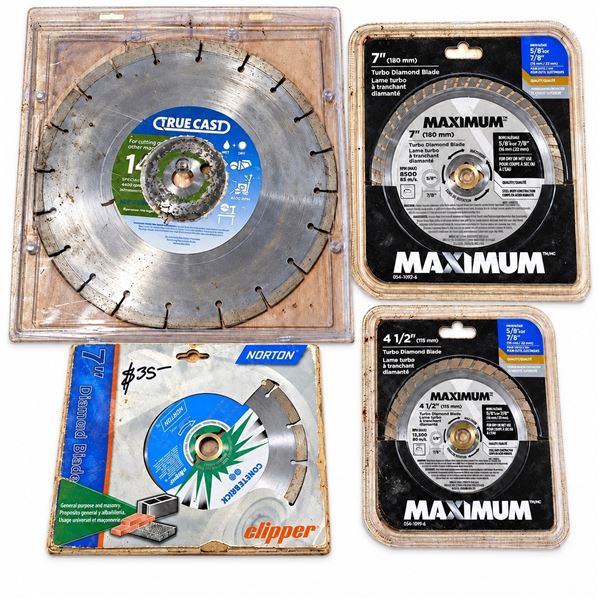 4 DIAMOND MASONRY BLADES STONE BRICK CONCRETE