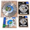 Image 1 : 4 DIAMOND MASONRY BLADES STONE BRICK CONCRETE