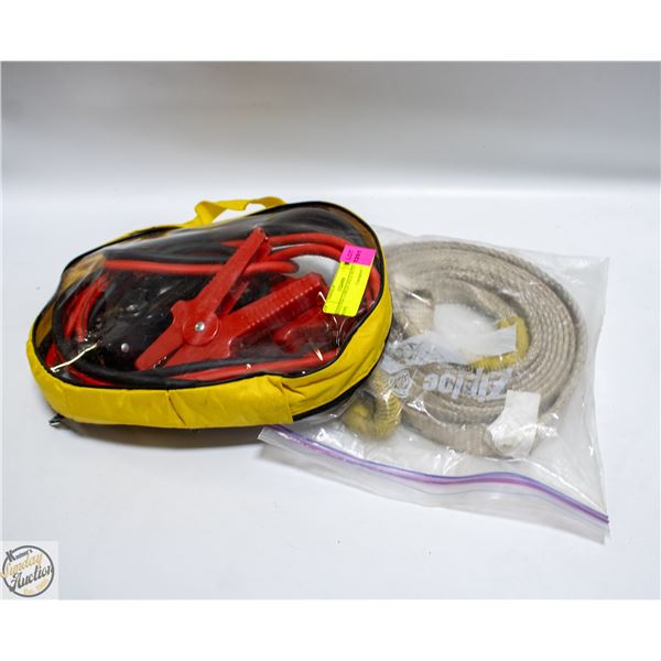BOOSTER CABLES SOLD WITH TOW ROPE