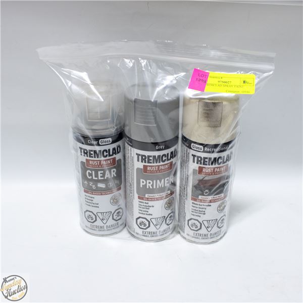3PK TREMCLAD SPRAY PAINT