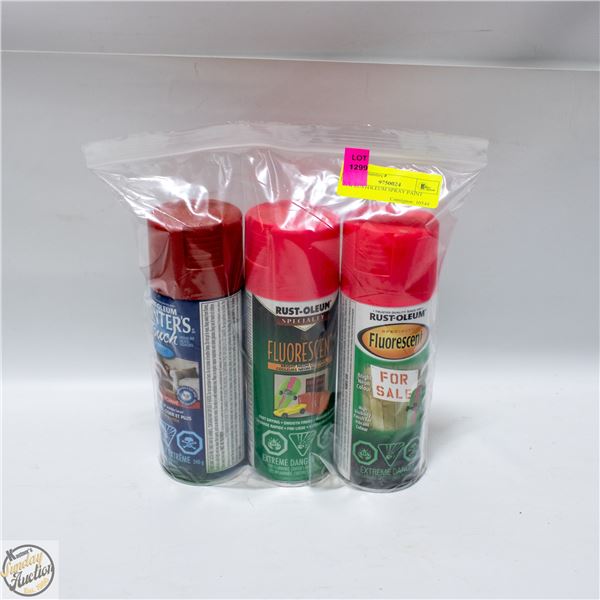 3PK RUSTOLEUM SPRAY PAINT