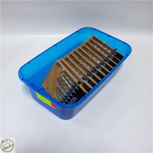 10 CASED SETS OF UNUSED DRILL BITS (WAX TIPS