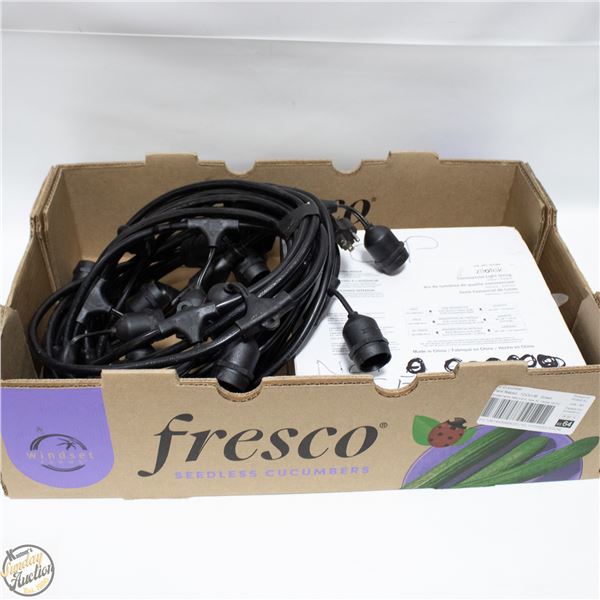 PATIO LIGHTS 50' 24 SOCKETS 36 BLUBS