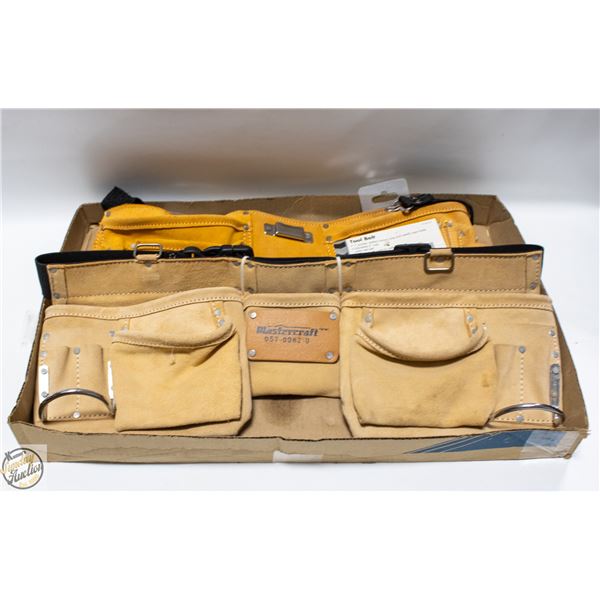 TWO NEW LEATHER TOOLBELTS